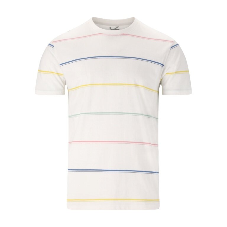 Cruz Freizeit-Tshirt Austin Striped (Baumwolle) weiss Herren