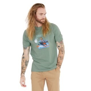 Cruz Freizeit-Tshirt Desmond (Baumwolle) grün Herren