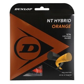 Besaitung mit Dunlop Revolution NT Hybrid (Haltbarkeit+Kontrolle) orange/schwarz