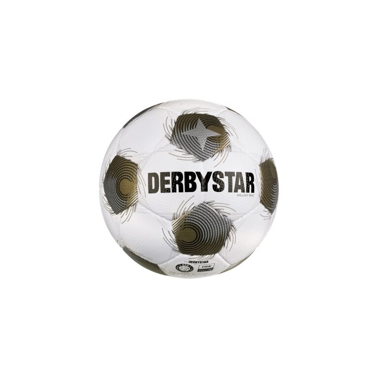 Derbystar Freizeitball MINIball Brilliant v25 (Umfang: 47cm) weiss/gold/silber - 1 Stück