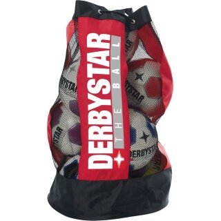 Derbystar Ballsack für 10 Bälle mit separaten Innenfach rot