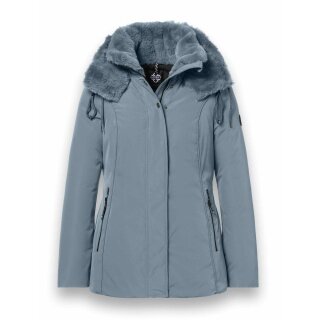 District Winterjacke Eclipse mit Kapuze (Mantel, winddicht, wasserabweisend) mineralblau Damen