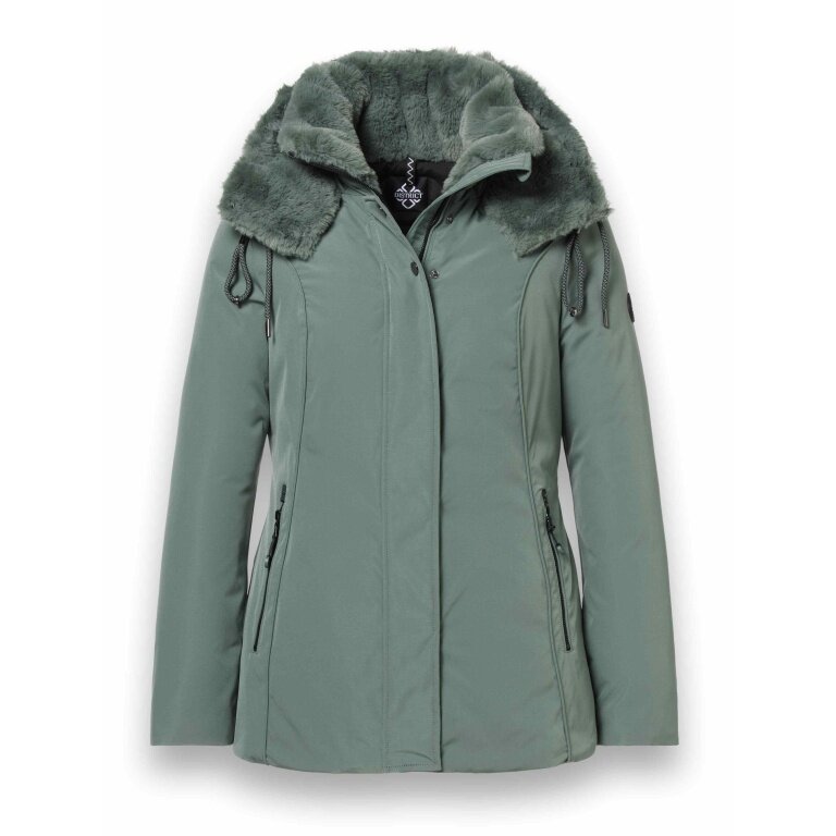 District Winterjacke Eclipse mit Kapuze (Mantel, winddicht, wasserabweisend) olivegrün Damen