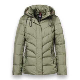 District Winterjacke Montana (mit Kapuze, gefüttert, wasserabweisend) olivegrün Damen