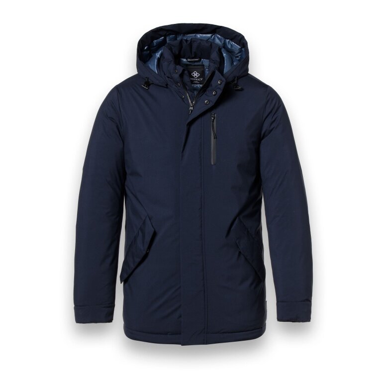 District Winterjacke Wellington mit Kapuze (winddicht, warm) navyblau Herren