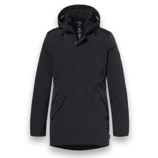 District Winterjacke Winter mit Kapuze (Parka, winddicht, warm) schwarz Herren