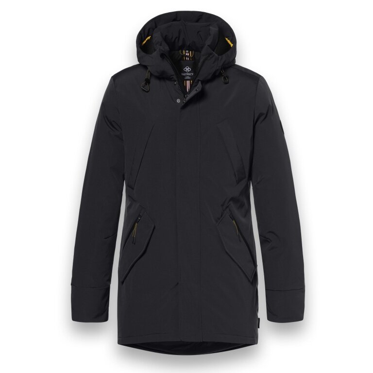 District Winterjacke Winter mit Kapuze (Parka, winddicht, warm) schwarz Herren