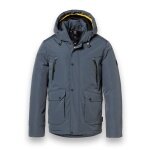 District Winterjacke Wolf mit Kapuze (winddicht, leichte wattierung, warm) airforce blau Herren