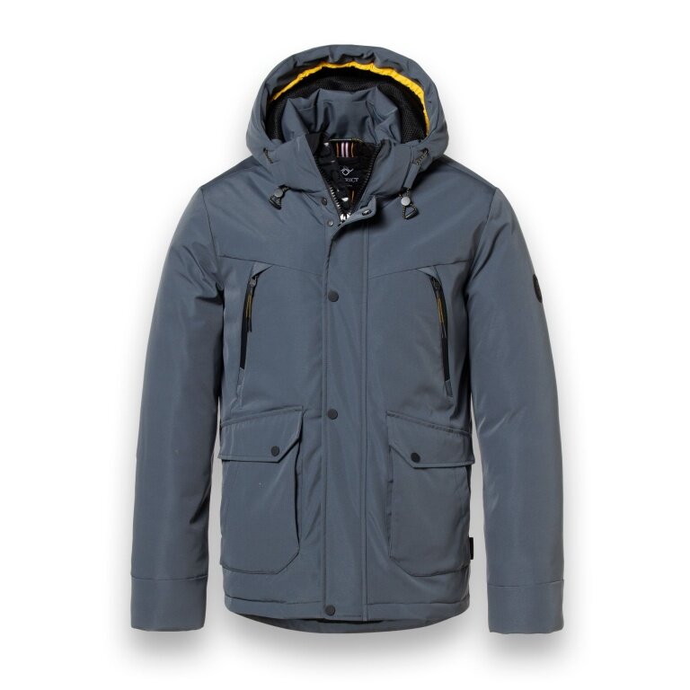 District Winterjacke Wolf mit Kapuze (winddicht, leichte wattierung, warm) airforce blau Herren