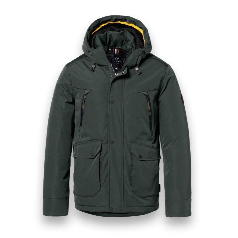 District Winterjacke Wolf mit Kapuze (winddicht, leichte wattierung, warm) forrestgrün Herren