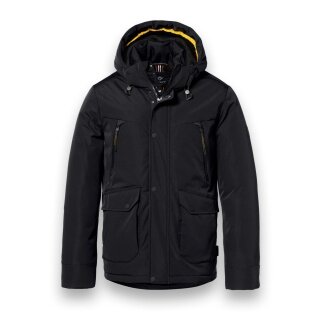 District Winterjacke Wolf mit Kapuze (winddicht, leichte wattierung, warm) schwarz Herren