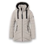 District Winterjacke Workout mit Kapuze (Mantel, wasserabweisend) beige Damen