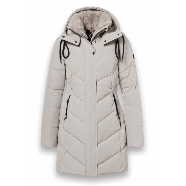 District Wintermantel Zodiac (mit Kapuze, warm, wasserabweisend) beige Damen