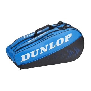 Dunlop Tennis-Racketbag FX Club (Schlägertasche, 2 Hauptfächer) schwarz/blau 6er