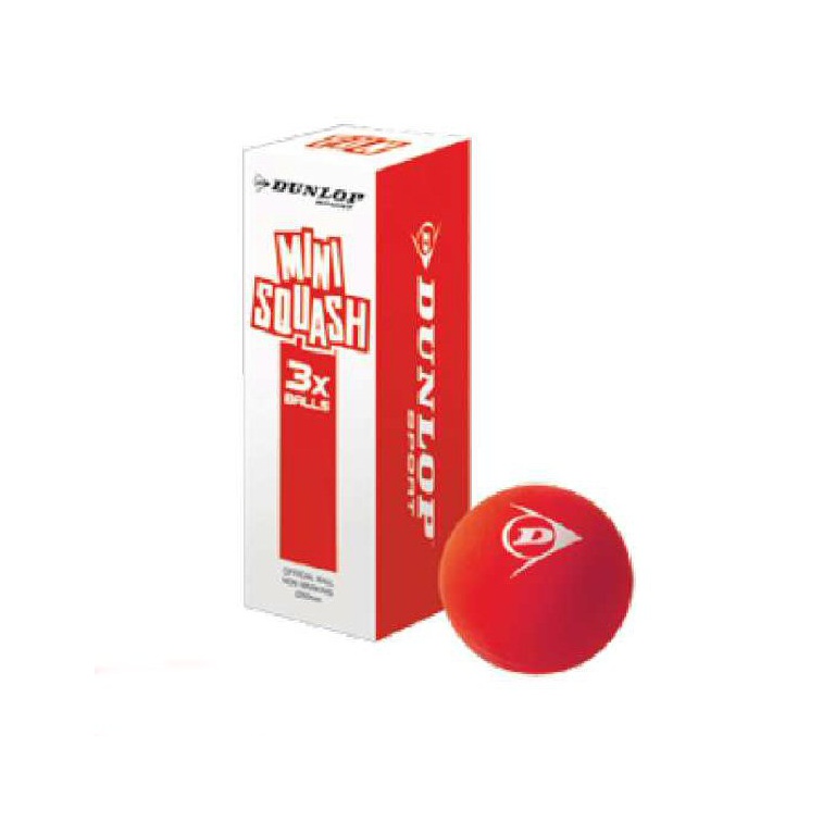 Dunlop Squashball FUN Mini Junior rot 3er