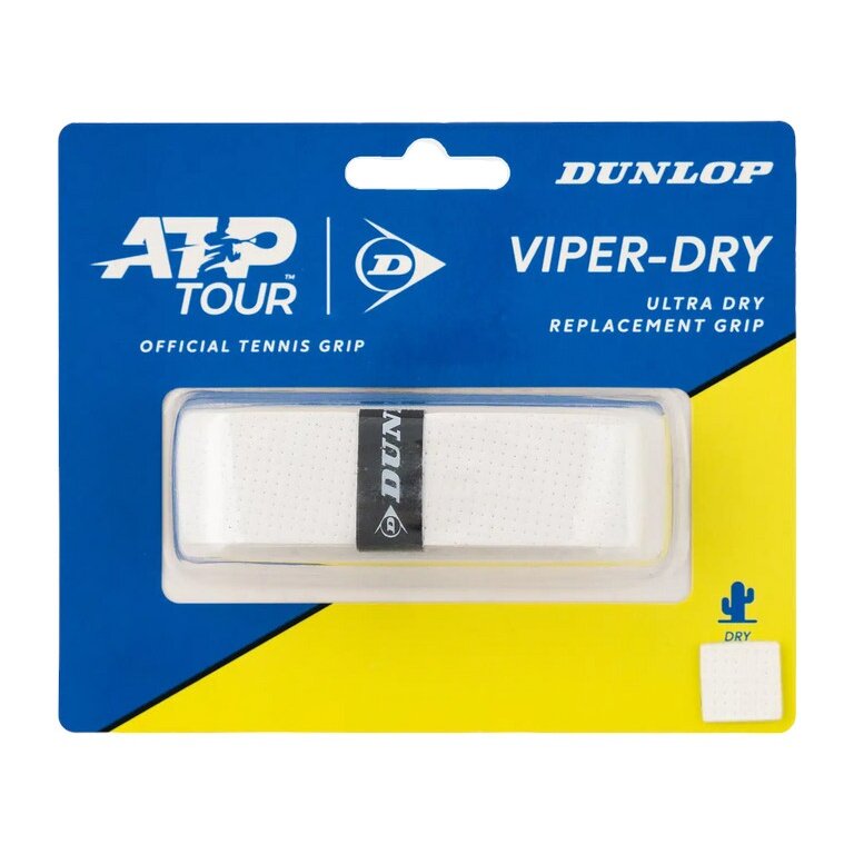 Dunlop Basisband Viper Dry 1.8mm (Schweißabsorption, perforiert) weiss - 1 Stück