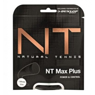 Dunlop Tennissaite NT Max Plus (Haltbarkeit+Power) schwarz 12m Set