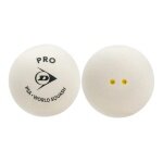 Dunlop Squashball Pro (2 gelbe Punkte, Speed sehr langsam) <b>WEISS</b> - 1 Ball