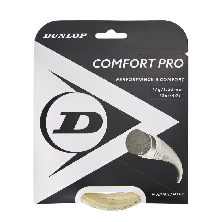 Dunlop Tennissaite Comfort Pro (Armschonung+Touch) natur 12m Set