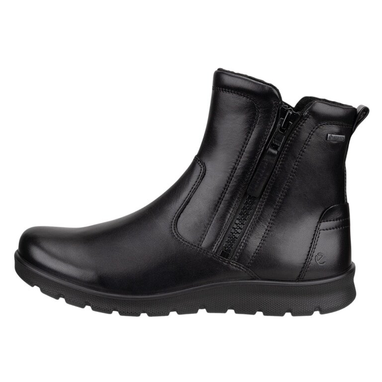 ECCO Stiefelette Barbett Boot Zip GTX (Premium-Leder, wasserdicht) schwarz Damen
