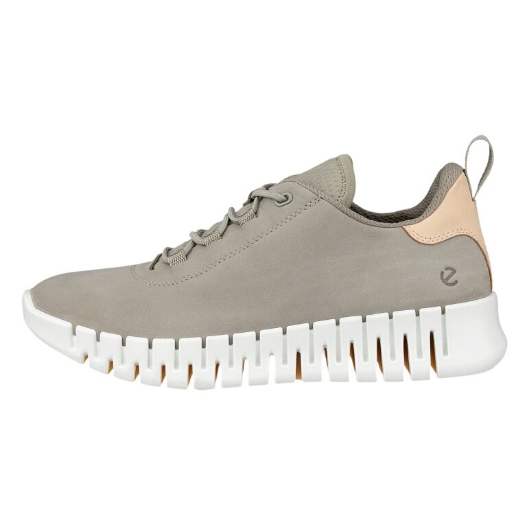 ECCO Sneaker Gruuv Lea (weiches Nappaleder) graubeige Damen