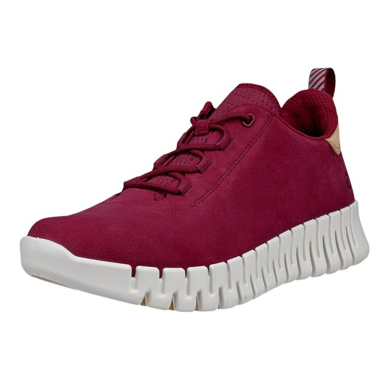 ECCO Sneaker Gruuv Lea (weiches Nappaleder) weinrot Damen