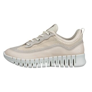 ECCO Sneaker Gruuv Lea (atmungsaktiv Textil) limestone Damen
