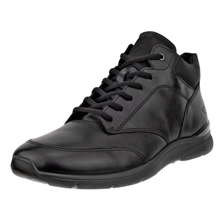 ECCO Alltag-Winterschuhe Irving Mid-Cut (wärmendem Futter, Premium-Leder) schwarz Herren