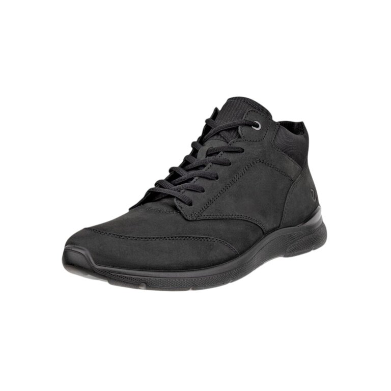 ECCO Alltag-Winterschuhe Irving Mid-Cut (wärmendem Futter, Premium-Nubukleder) schwarz Herren
