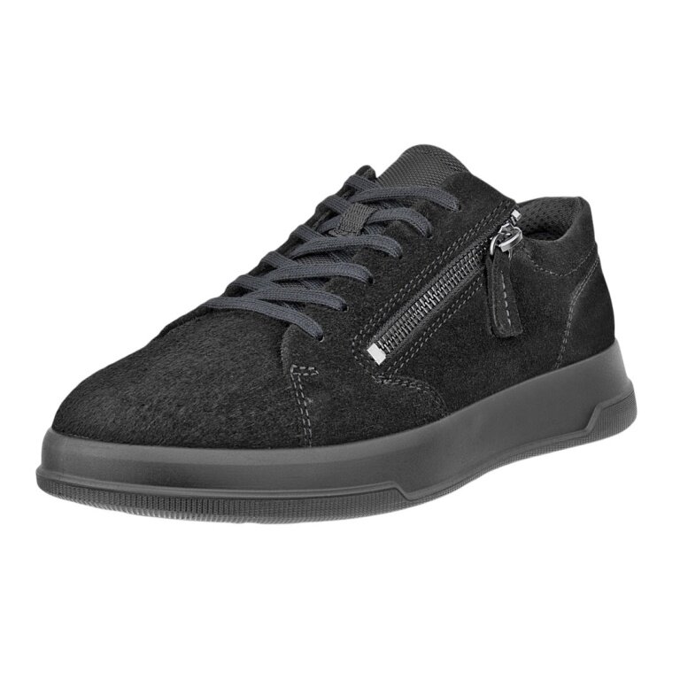 ECCO Sneaker Move Zip Lace (Premium-Leder) schwarz Damen