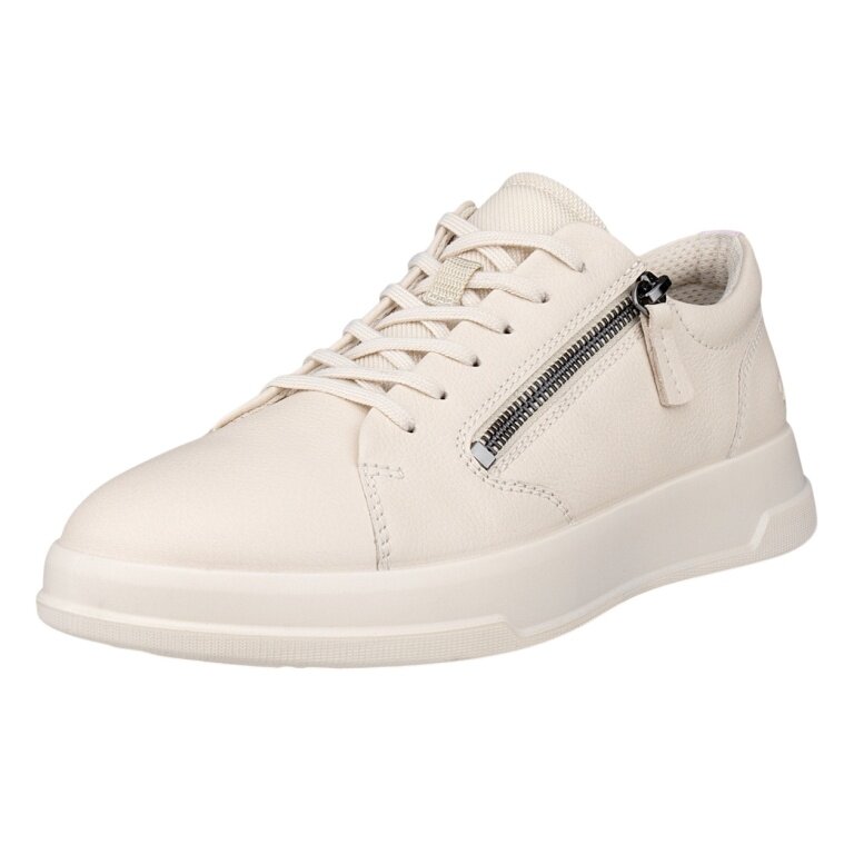 ECCO Sneaker Move Zip Lace (Premium-Leder) beige Damen