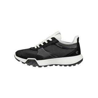 ECCO Sneaker Retro Low (Premium-Nylonleder) schwarz Damen