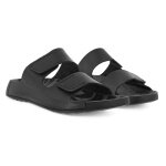 ECCO Sandale Cozmo Flat (Vollnarbenleder, flexible Sohle) schwarz Herren