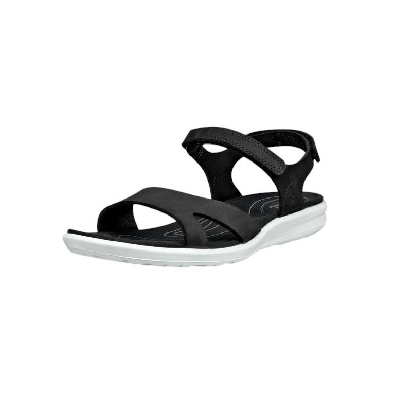 ECCO Sandale Cruise II 3 Strap (Nubukleder) schwarz Damen