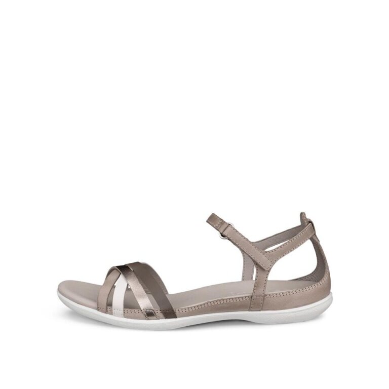 ECCO Sandale Flash X-Strap (Vollnarbenleder) claybraun/grau Damen