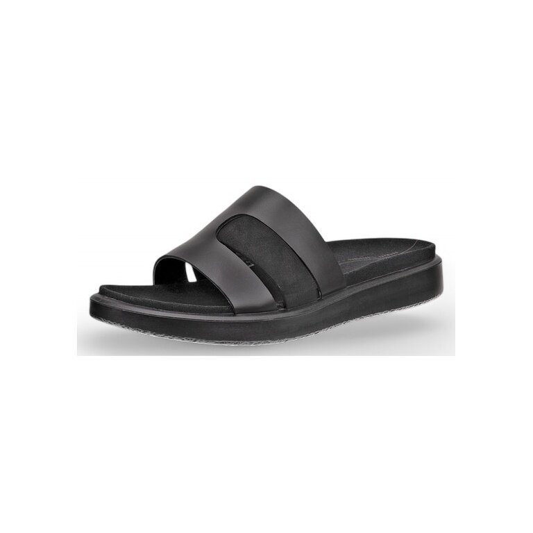 ECCO Sandale Flowt Slide (Premium-Leder) schwarz Damen