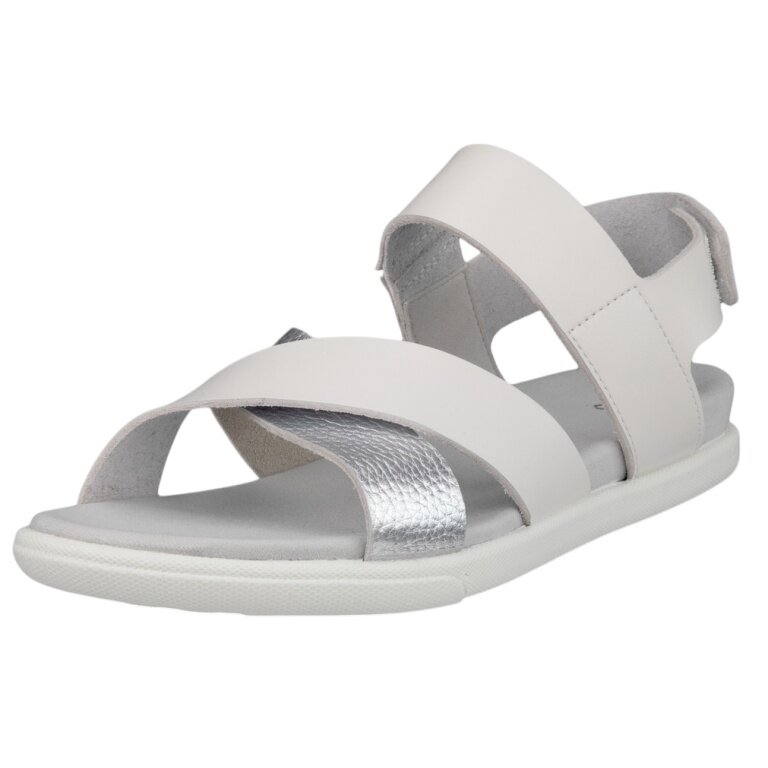 ECCO Sandale Samara 4 Strap (Vollnarbenleder) grau/silber Damen