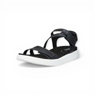 ECCO Sandale Soft (Vollnarbenleder) schwarz Damen