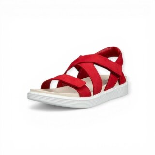 ECCO Sandale Soft (Premium-Leder) rot Damen