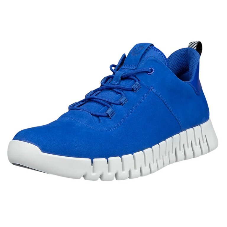 ECCO Sneaker Gruuv Lea (aus Nubukleder) blau Herren