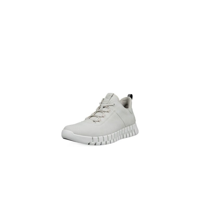 ECCO Sneaker Gruuv Lea (aus Nubukleder) hellgrau Herren