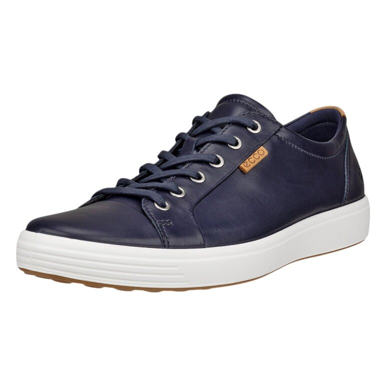 ECCO Sneaker Mens Soft 7 (aus Premium-Leder) navyblau Herren