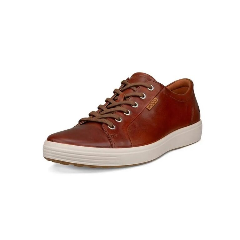 ECCO Sneaker Soft 7 (aus Premium-Leder) cognacbraun Herren