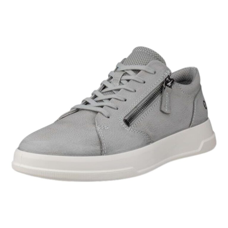 ECCO Sneaker Move Zip Lace (Premium-Leder) grau Damen