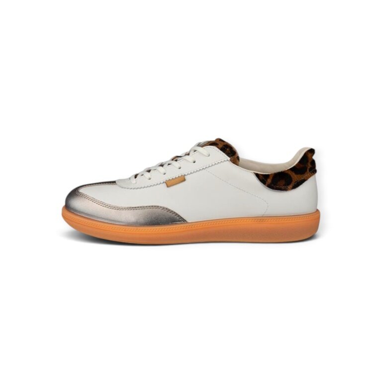 ECCO Sneaker Soft 11 (Vollnarbenleder) weiss/dunkelbraun Damen
