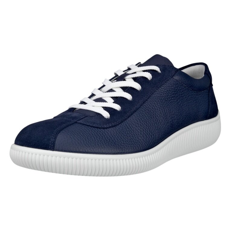 ECCO Sneaker Soft Zero (ECCO-Leder) navyblau/weiss Herren