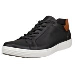 ECCO Sneaker Soft 7 Easy Slip Lace (Premium-Leder) schwarz/weiss Herren