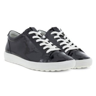 ECCO Sneaker Soft 7 (Premium-Leder) schwarz/weiss Damen