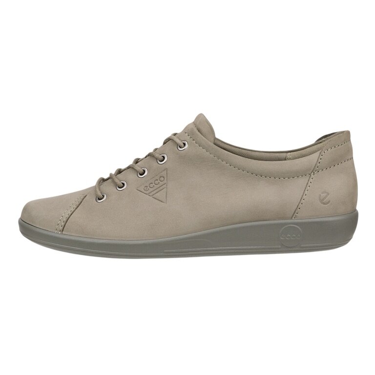 ECCO Sneaker Soft 2.0 Tie (leichte und flexible Sohle) grau Damen