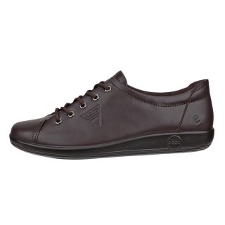 ECCO Sneaker Soft 2.0 Tie (leichte und flexible Sohle) dunkelbraun Damen